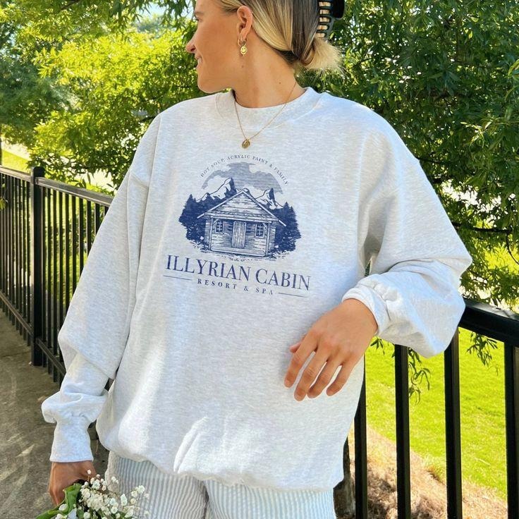 ACOTAR Illyrian Cabin Resort Sweatshirt Night Court Velaris Rhysand Feyre Cassian Nesta Mor Amren Azriel Sarah J...