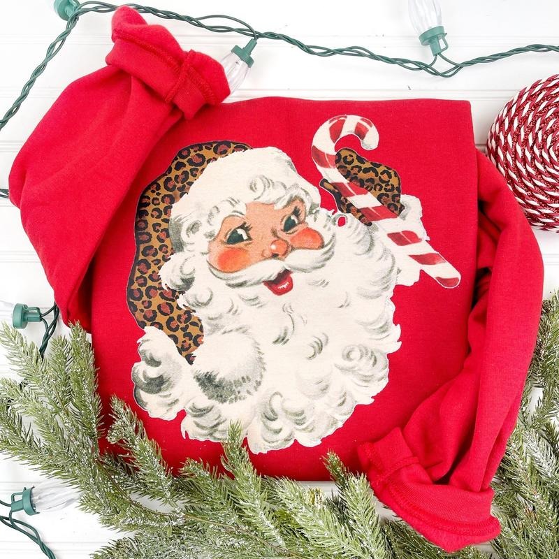 ADULT Cheetah Santa Sweatshirt T-Shirts, Hoodie | WearSparks.com