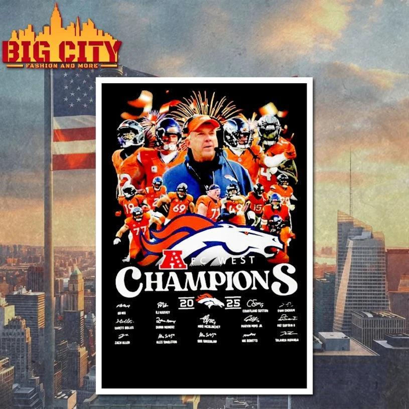 AFC West Champions 2025 Broncos Team shirt