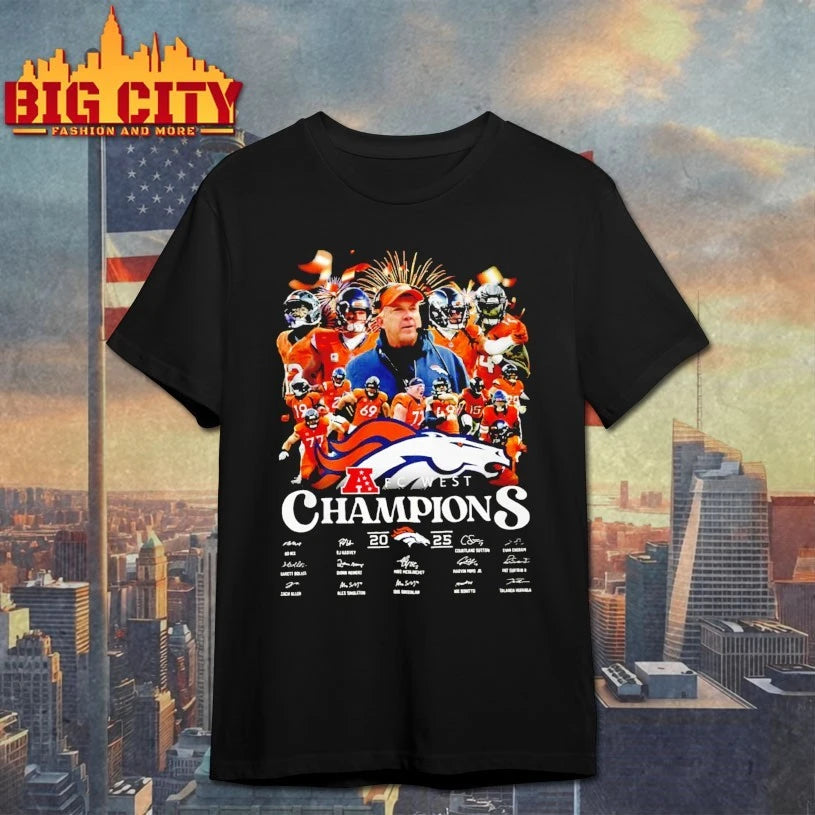 AFC West Champions 2025 Broncos Team shirt