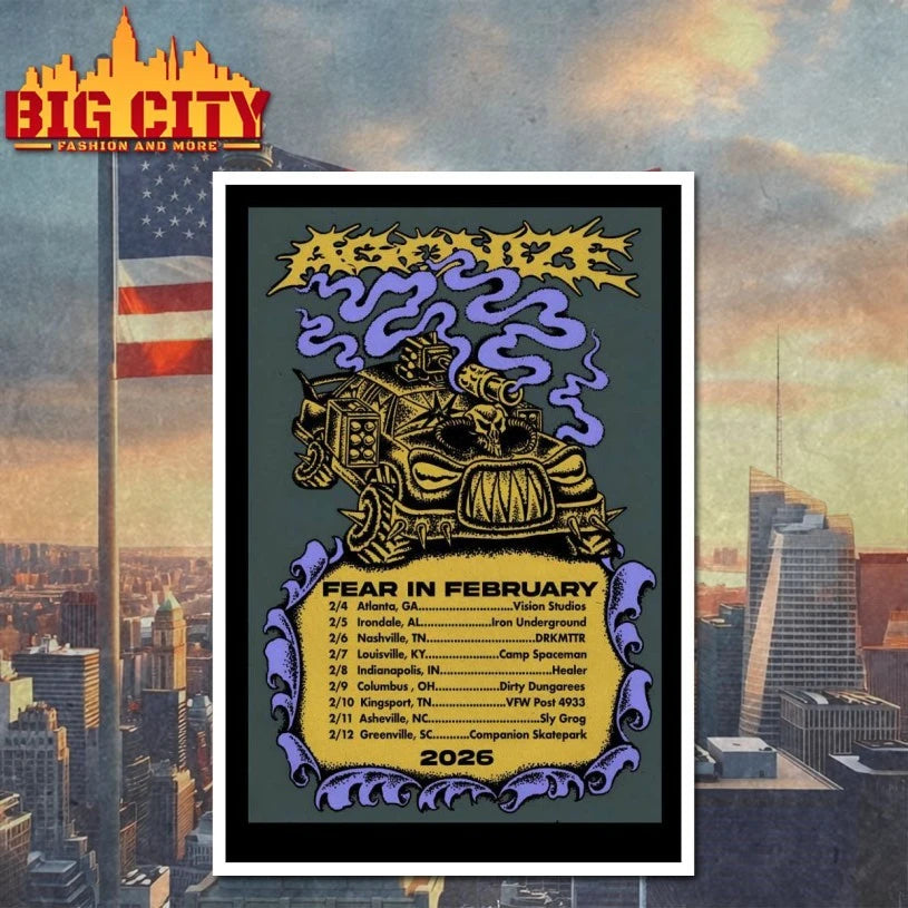 AGONIZE Fear In February 2026 Tour Poster shirt