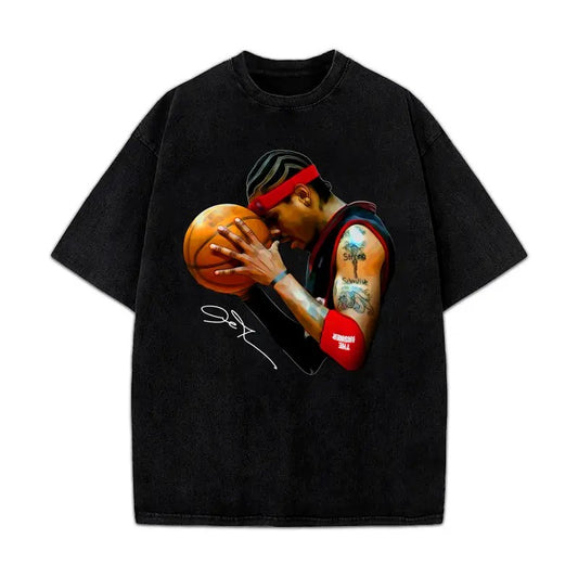 AI The Answer 90's Basketball Vintage Streetwear Style T-Shirt Crewneck Cotton Menswear Top Hoodie, Sweatshirt