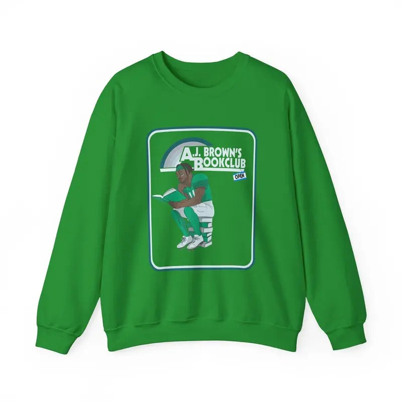 AJ's Book Club Crewneck Sweatshirt, Trendy Philadelphia Football Crewneck, Game Day Shirt, Philadelphia Football Gift Fan...