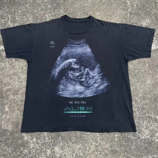 'ALIEN: RESURRECTION' GAME MERCH '00 VINTAGE BLACK T-SHIRT, Movie Horror Shirt, Film Tee, Unisex T-Shirt, Gift For Men...