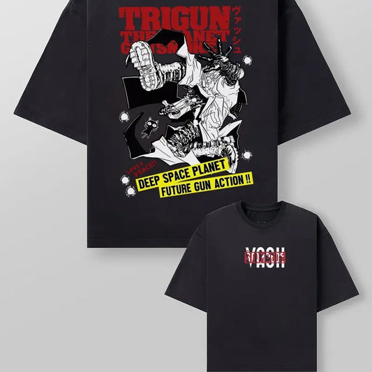 ANIME UNISEX - Trigun Vash The Stampede Moon Anime Manga Unisex T-Shirt Fan Gift, Trigun Streetwear Style Hoodie, Sweatshirt