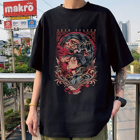 AOT Eren Yeager Shirt, Eren Yeager Tshirt, Anime Shirt, Attack on Titan Shirt Hoodie, Sweatshirt | WearSparks.com