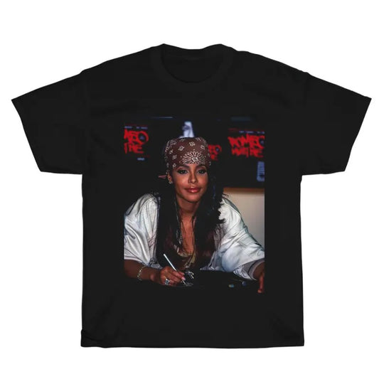 Aaliyah Vintage Graphic Unisex Shirt Bootleg Rap Design Crew Neck T-Shirt, Hip-Hop Merchandise, Rap Gift for Him Her...