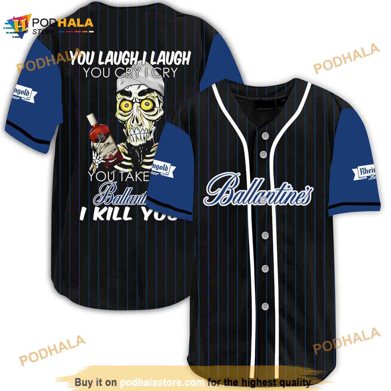 Achmed Laugh Cry Take My Ballantines I Kill You 3D Baseball Jersey