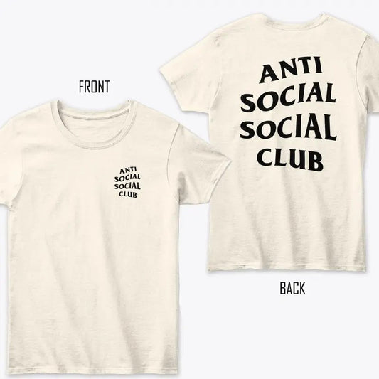 Acial Social Club T-Shirt, Anti Club Tee, Men's Top Full Size Shirt Fit top classic Sweatshirt For Men For Women Menswear...