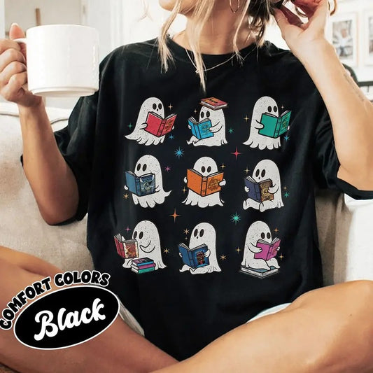 Acotar Ghost Reading Book Comfort Colors Shirt, SJM Book Shirt, Bookish Ghost Tee, Throne of Glass, SJM Book Reader,...