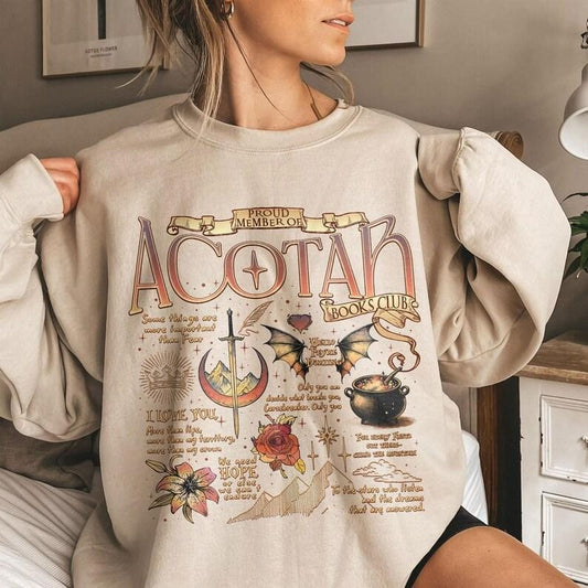 Acotar Quotes s Shirt, Proud Member Of ACOTAR Books Club Shirts, The Night Court T Shirt, SJM Inspire Bookish Gift...