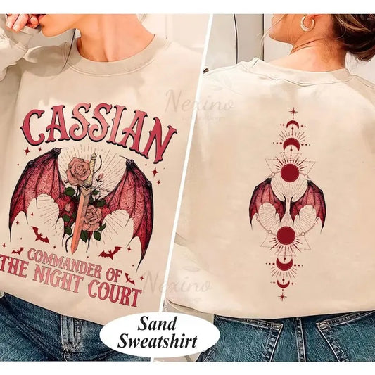 Acotar Shirt Cassian, Velaris City Of Starlight Acotar Two-sided Shirt, The Night Court Shirt, Court Of Dreams, Cassian,...