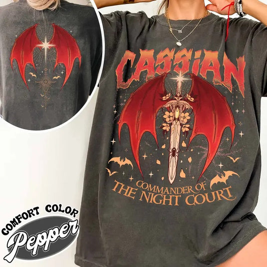 Acotar Shirt Cassian, Velaris City Of Starlight Acotar Two-sided Shirt, The Night Court Shirt, Court Of Dreams, Cassian,...