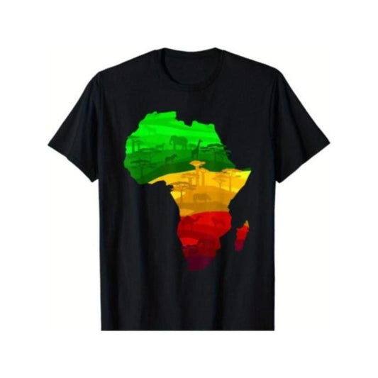 Africa Map Green Yellow Red Proud African Pride Juneteenth T-Shirt Made in USA Hoodie, Sweatshirt | WearSparks.com