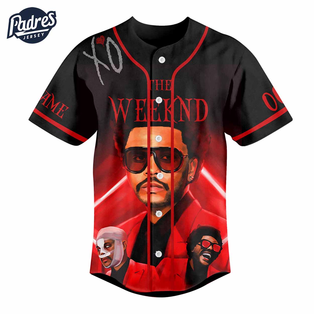 After Hours Nightmare Baseball Jersey The Weeknd Design - Padres Jersey Oasis: Elevate Your Baseball Style Game... (Image 3)