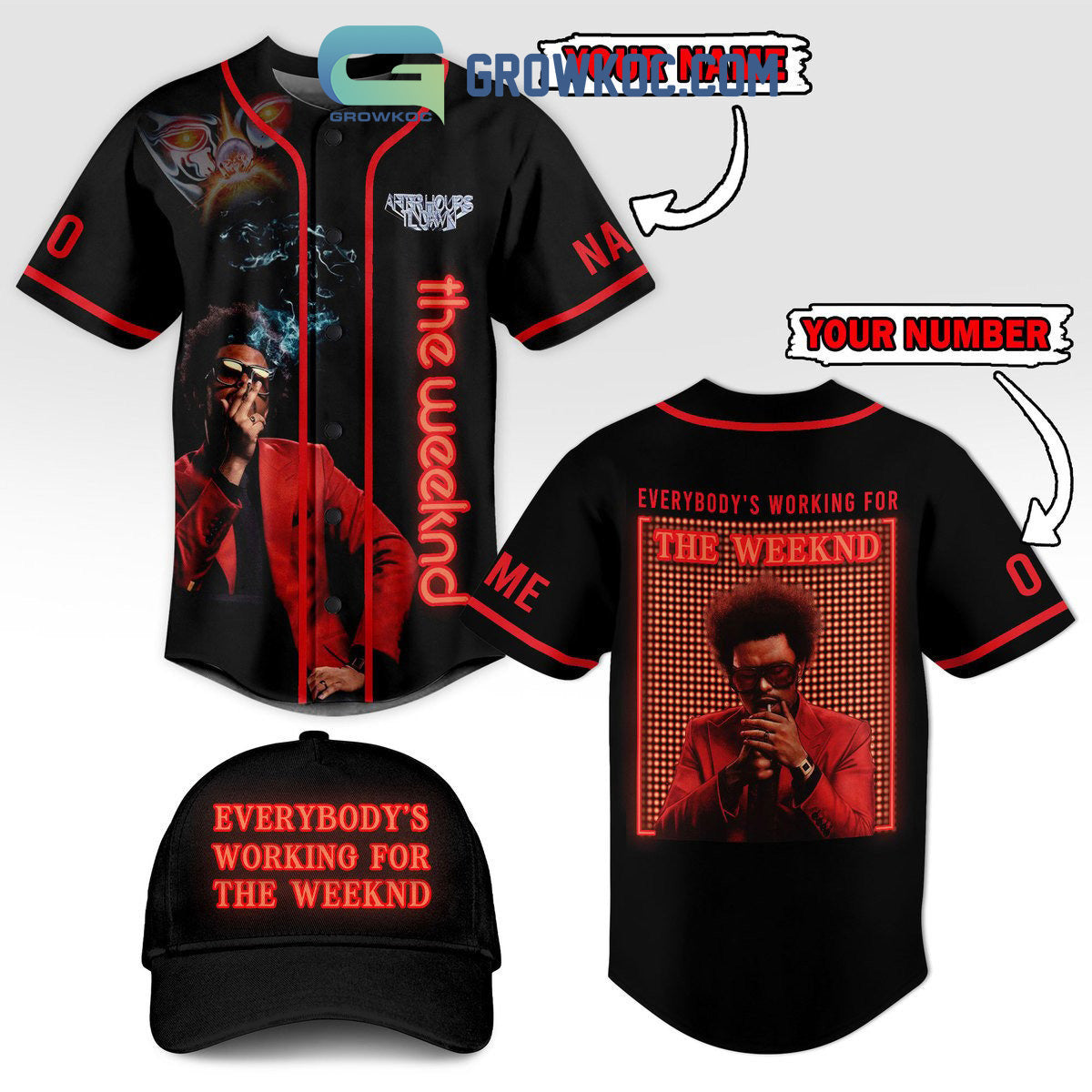 After Hours Til Dawn Everybody’s Working For The Weeknd Personalized Baseball Jersey