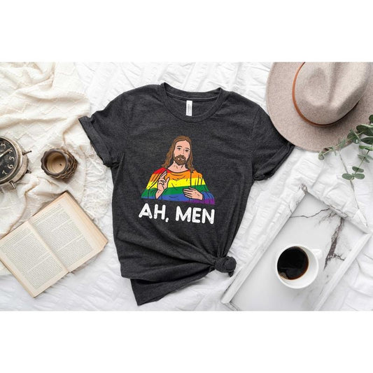 Ah Men LGBT Christian T Shirt Hoodie Sweater LGBT Christian Shirt Ah Men LGBT Unisex T-shirt Ah Men LGBT Shirt Ah Men...