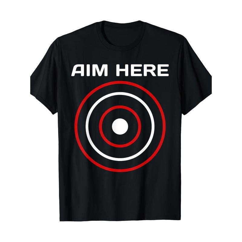 Aim Here" Men's Cotton T-Shirt