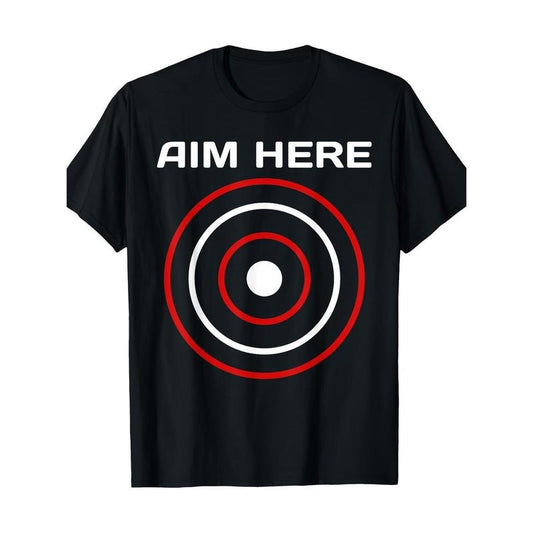 Aim Here" Men's Cotton T-Shirt