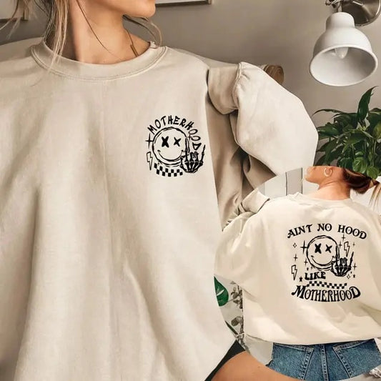 Ain't No Hood Like Motherhood Sweatshirt, Funny Mothers Day Hoodie, Trendy Mom Sweater, Gift For Mothers, Mama Hoodie,...