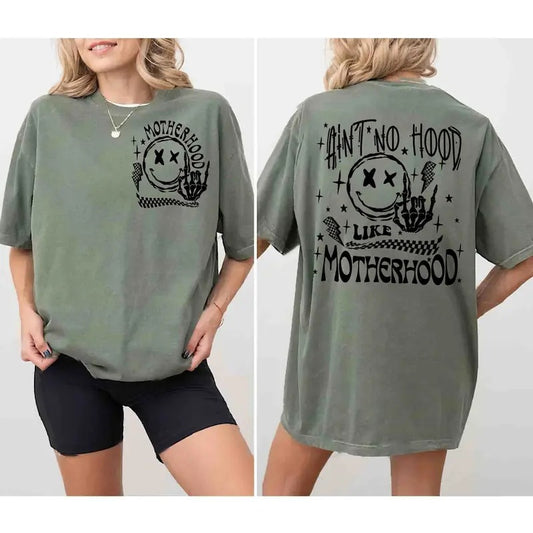 Ain't No Hood Like Motherhood Tshirt Motherhood Rock Skeleton Tshirt Motherhood Gift Mama Skeleton Funny Mothers Day...