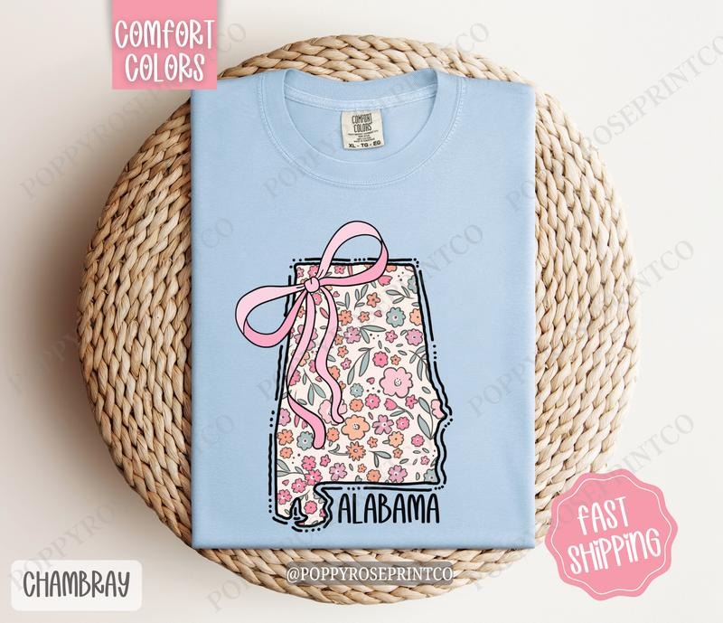 Alabama Comfort Color State Tshirt, Cute Alabama Shirt, Alabama Tshirt, Alabama Shirt Hoodie, Sweatshirt | WearSparks.com