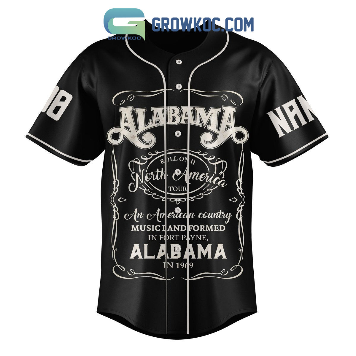 Alabama I Was Born Country And That’s What I’ll Always Be Personalized Baseball Jersey