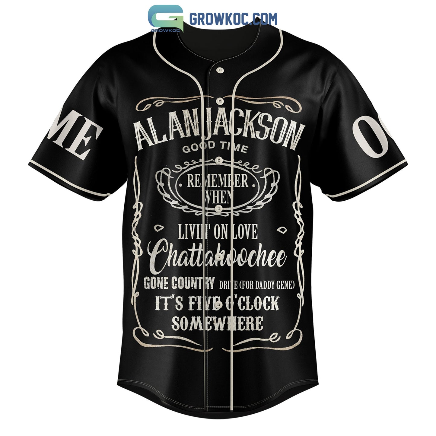 Alan Jackson Remember When Country Music Personalized Baseball Jersey