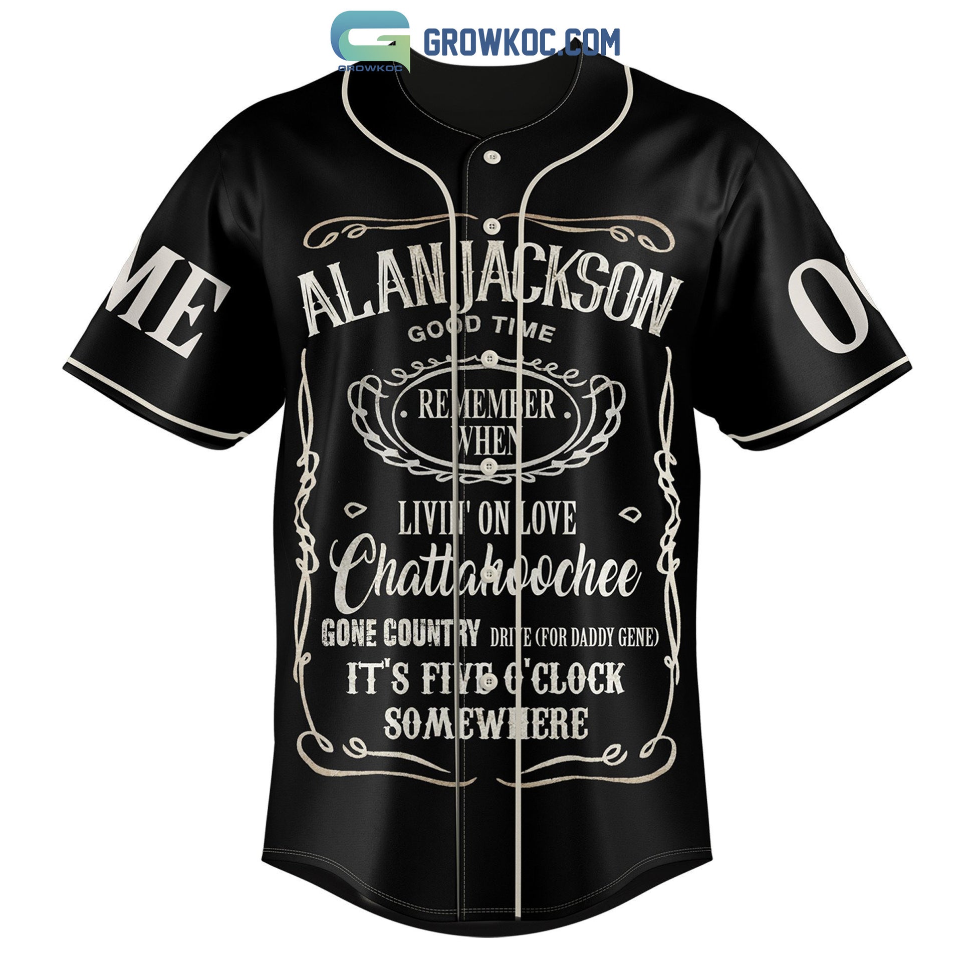 Alan Jackson Remember When Country Music Personalized Baseball Jersey