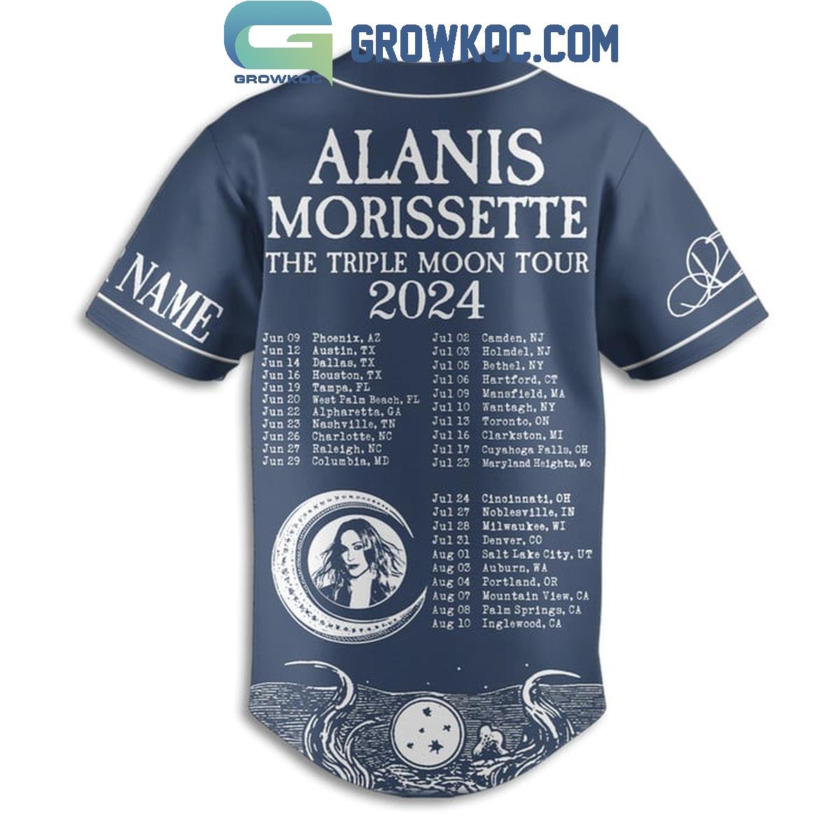 Alanis Morissette The Triple Moon Tour 2024 Personalized Baseball Jersey