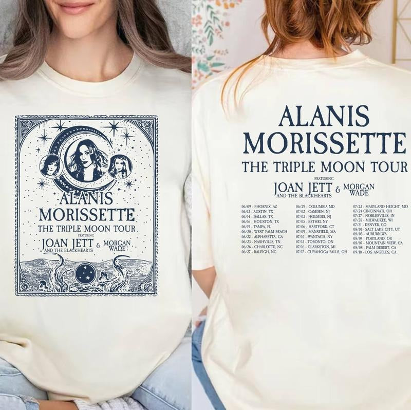 Alanis Morissette The Triple Moon Tour 2024 Shirt, Alanis Morissette Fan Shirt, Alanis Morissette 2024 Tour, The Triple...
