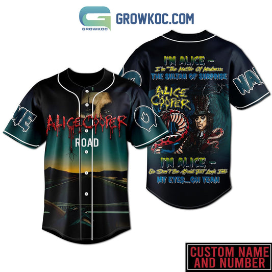 Alice Cooper I’m The Master Of Madness The Sultan Of Surprise Personalized Baseball Jersey