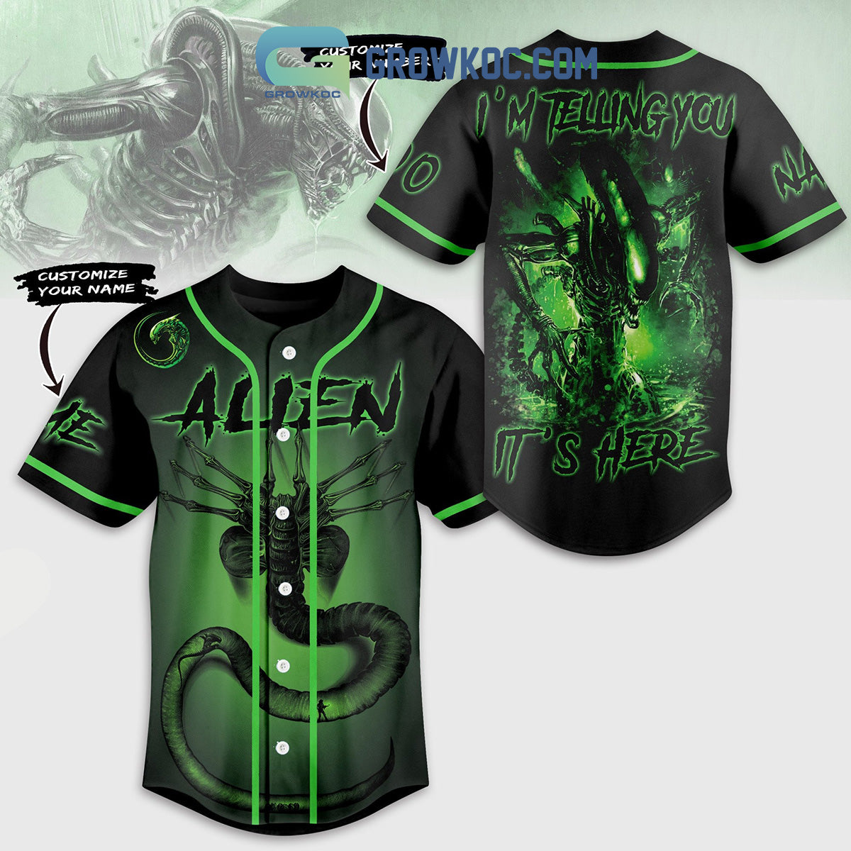 Alien I’m Telling You It’s Here Personalized Baseball Jersey