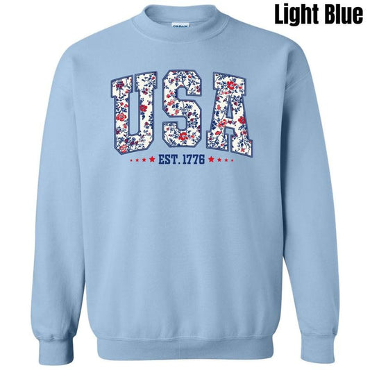 All American Floral USA Sweatshirt 'NLB' T-Shirts, Hoodie | WearSparks.com