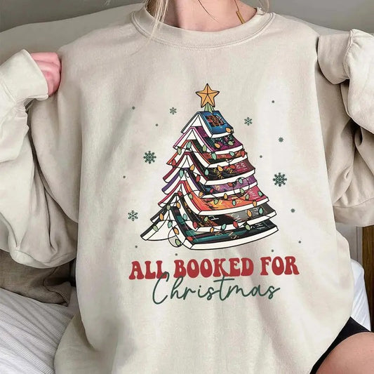 All Booked For Christmas Shirt, TOG Series Book Shirt ,Bookworm Christmas Sweater, Book Lovers Christmas Sweatshirt Hoodie