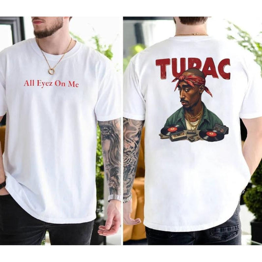 All Eyez On Me Shirt, 2pac Rapper Shirt, 90s Rap Legend Tee, Hip Hop Streetwear, Gift For Music Lovers, Unisex Short...