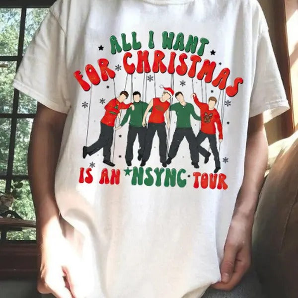 All I Want For Christmas Is An Nsync Tour Cassette Christmas Shirt Hoodie, Sweatshirt | WearSparks.com