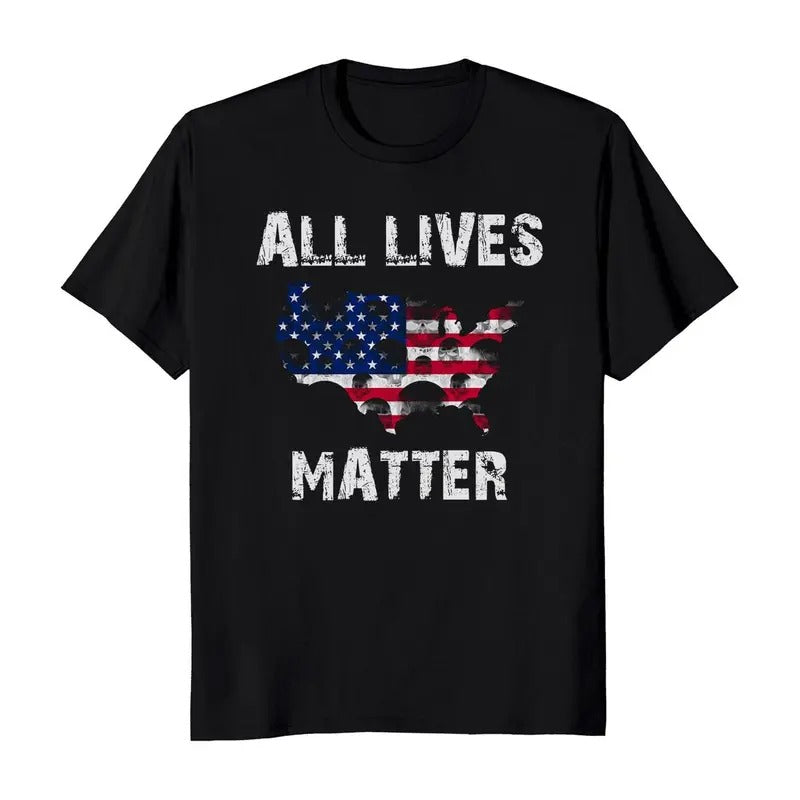 All Lives Matter US Flag Civil Rights Protest Men's T-Shirt Crewneck Casual Hoodie, Sweatshirt | WearSparks.com