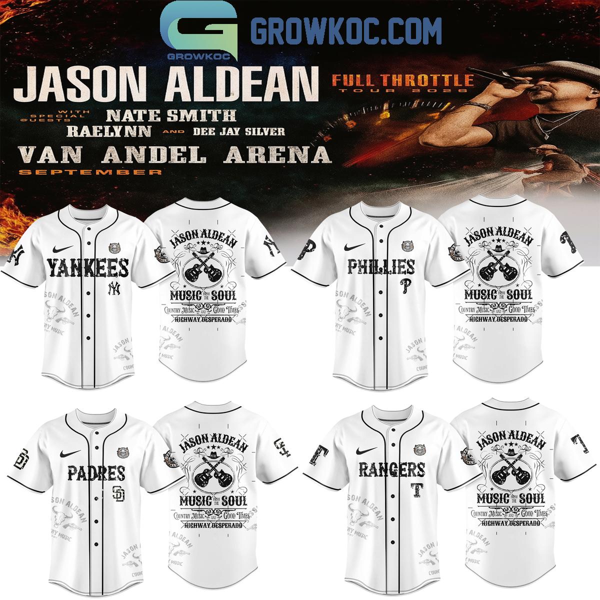 All Team MLB x Jason Aldean Tour 2025 White Baseball Jersey