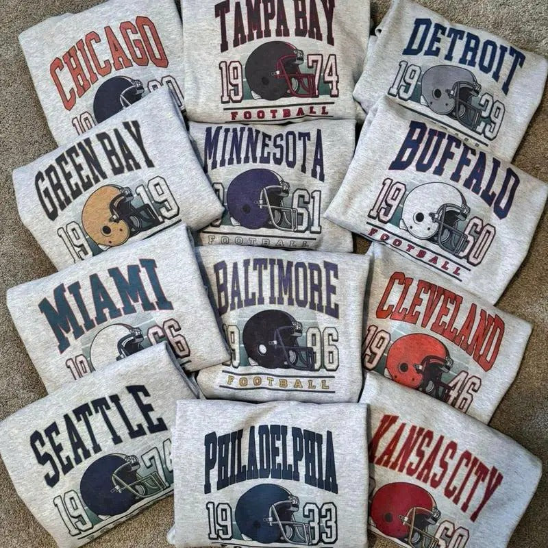 All Teams Football Vintage Style Crewneck Sweatshirt, Vintage All Teams Football Sweatshirt, Vintage Sweatshirt Classic...