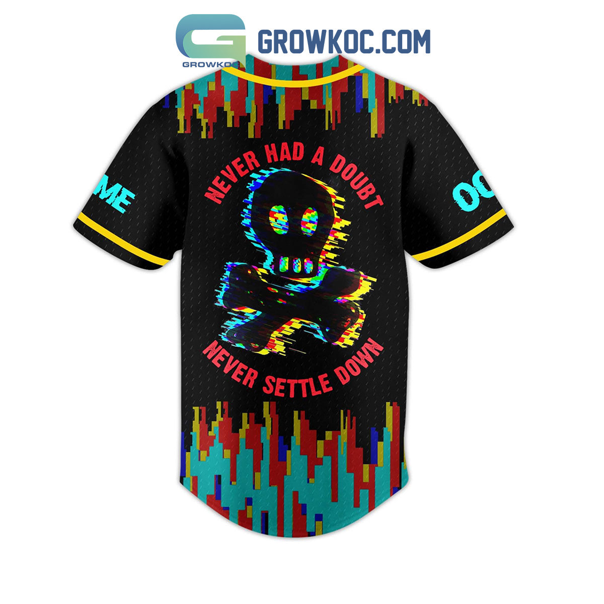 All Time Low Never Had A Doubt Never Settle Down Personalized Baseball Jersey