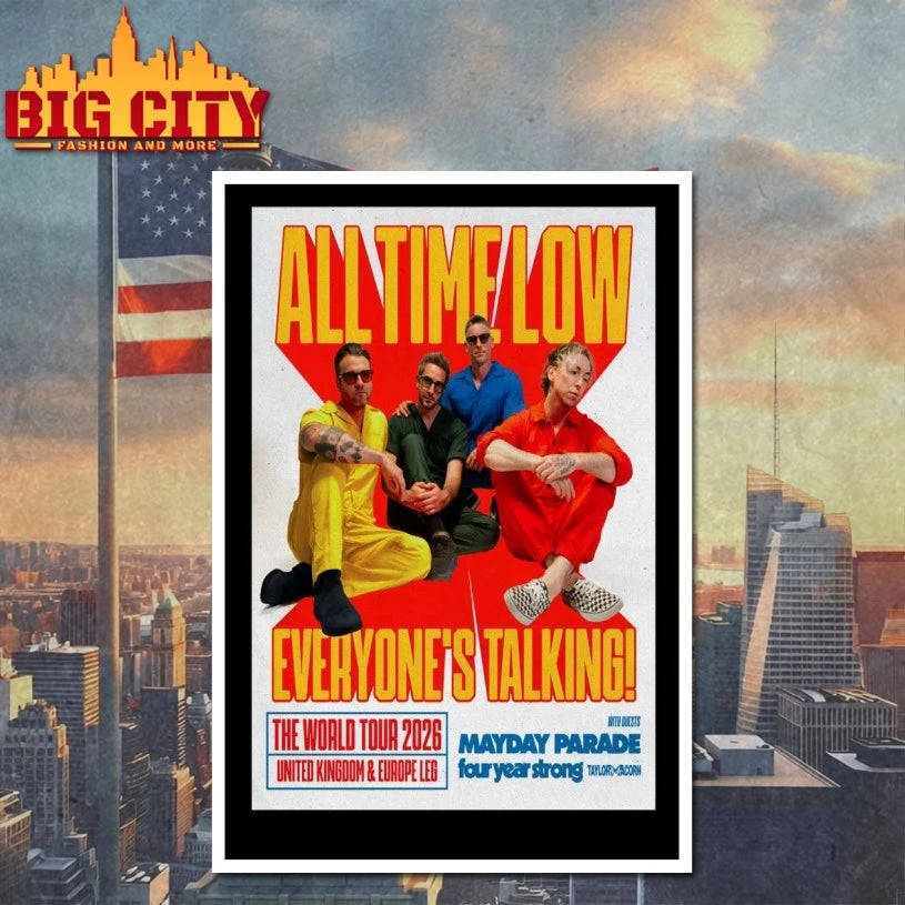 All Time Low UK And Europe 2026 Shows Poster shirt