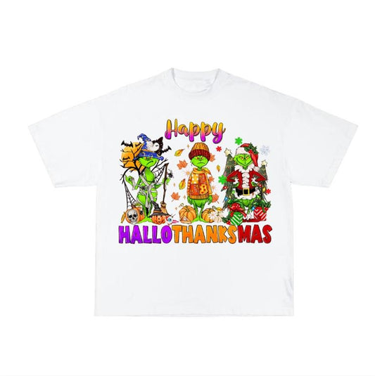 All-in-One Holiday: Cute Hallothanksmas Tee for Halloween, Thanksgiving & Christmas Hoodie, Sweatshirt | WearSparks.com
