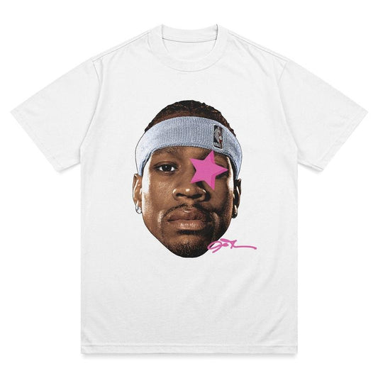 Allen Iverson Graphic T-Shirt The Answer Big Face Vintage Basketball Tee Shirt for Men Women Streetwear Menswear...