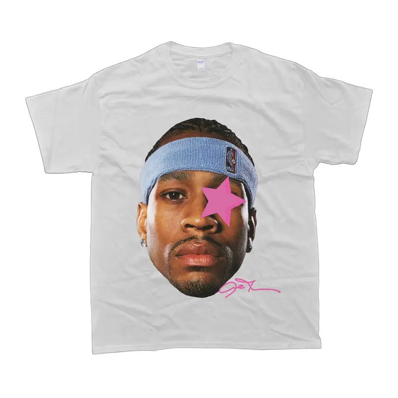 Allen Iverson Inspired Vintage Graphic T-shirt Cotton Top Unisex Tshirt Hoodie, Sweatshirt | WearSparks.com