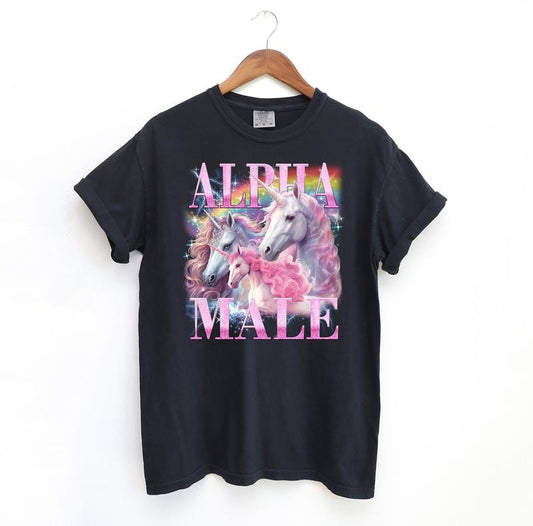 Alpha Male Unicorn Funny Shirt, Meme Comfort Colors T-Shirt Hoodie, Sweatshirt | WearSparks.com