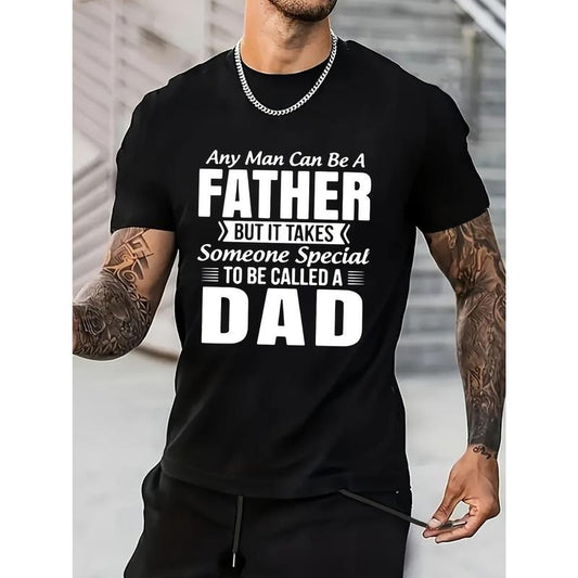 Alphabetic Print Crew Neck T-Shirt for Men - Soft Slightly Stretchy Polyester Fabric, Casual Summer Wear, Relaxed Fit,...
