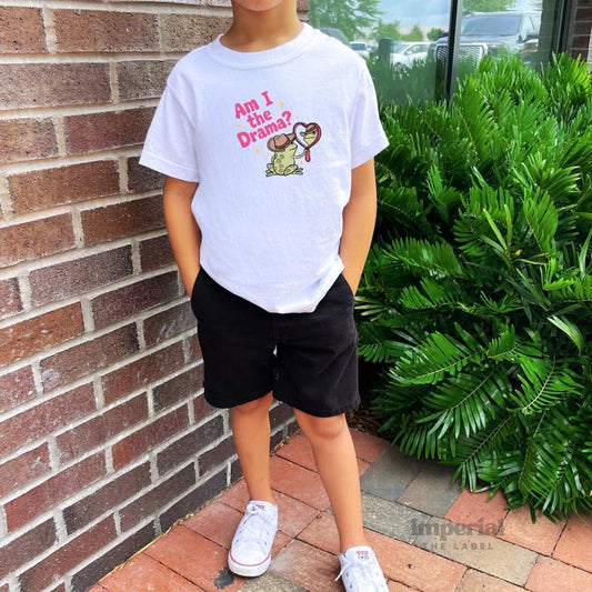 Am I The Drama Youth Sweatshirt and Kid's Comfort Colors T-Shirt, Funny Youth Crewneck, Sassy Kids Pullover, Cozy Viral...