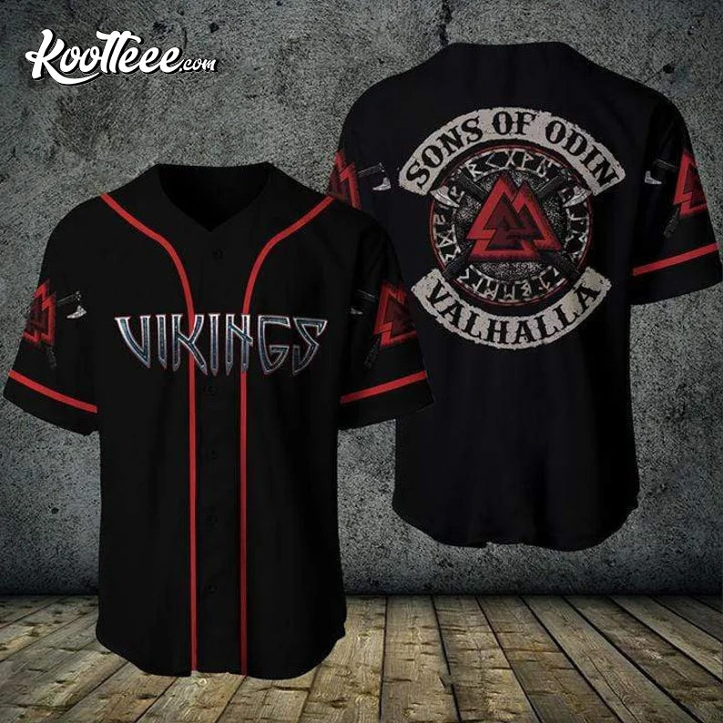 Amazing Viking Sons Of Odin Valhalla Baseball Jersey