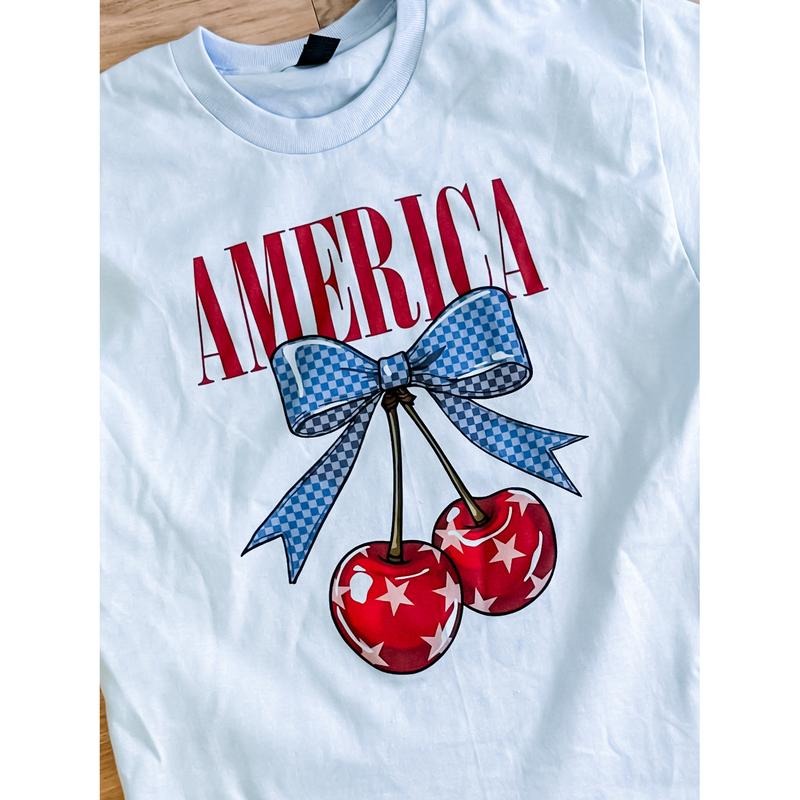 America Cherries Graphic Top T-Shirts, Hoodie, Sweatshirt | WearSparks.com